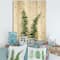 Designart - Fern Plant In Greenbotanical Detail - Tropical Print on Natural Pine Wood